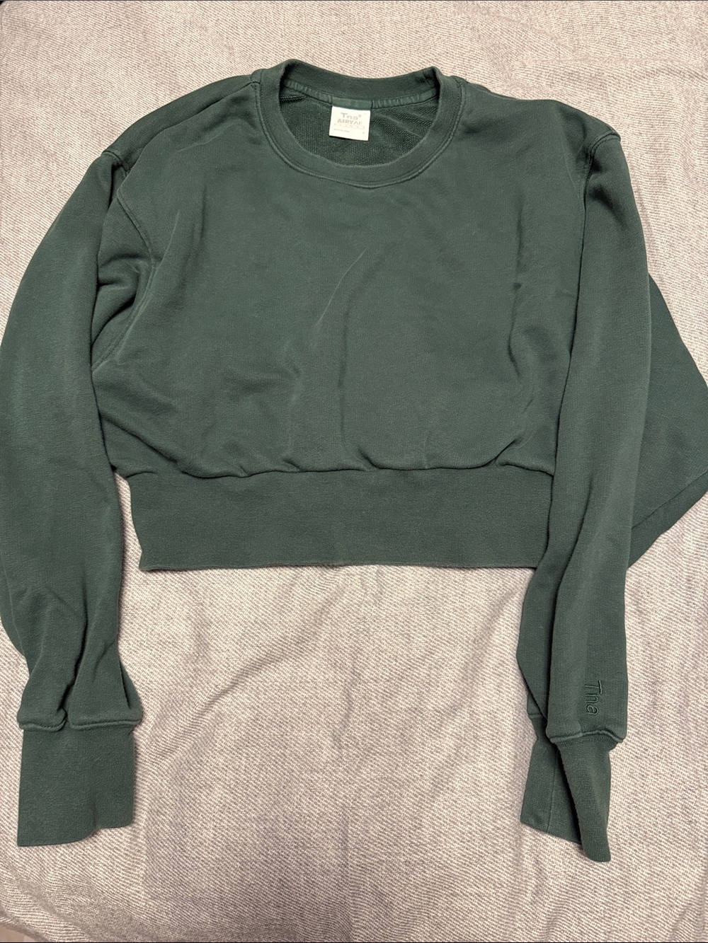 TNA Airy AF Fleece Crewneck - Dark Green